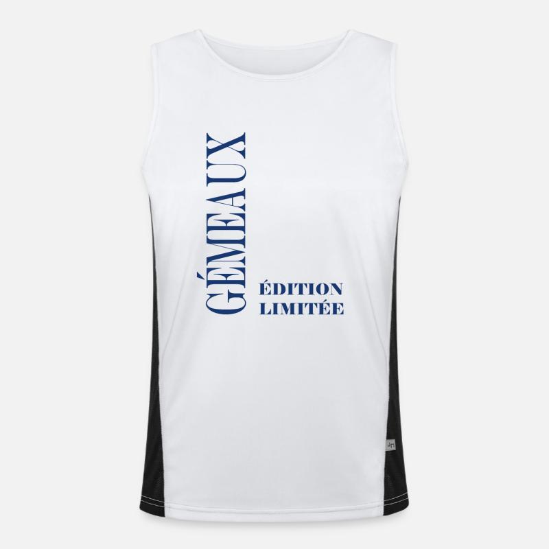 gémeaux Débardeur respirant contrasté Homme 