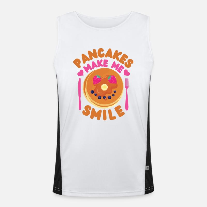 Pancake Lover Kids Pancakes Make Funktionelles Kontrast-Tank Top für Männer 