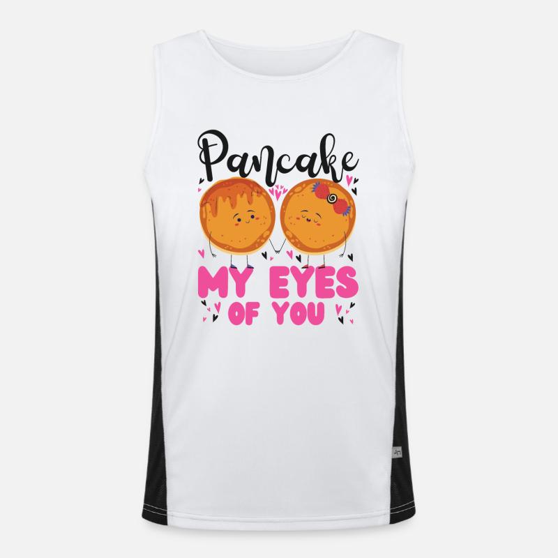 Pancake Lover Kids Valentines Day Funktionelles Kontrast-Tank Top für Männer 