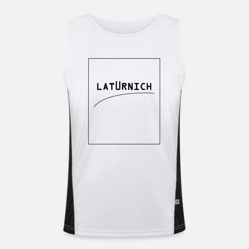 latürnich black Men's Functional Contrast Tank Top 