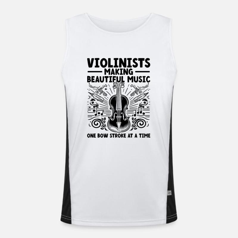 Geiger, die schöne Musik machen Ein Bogenstrich A Funktionelles Kontrast-Tank Top für Männer 