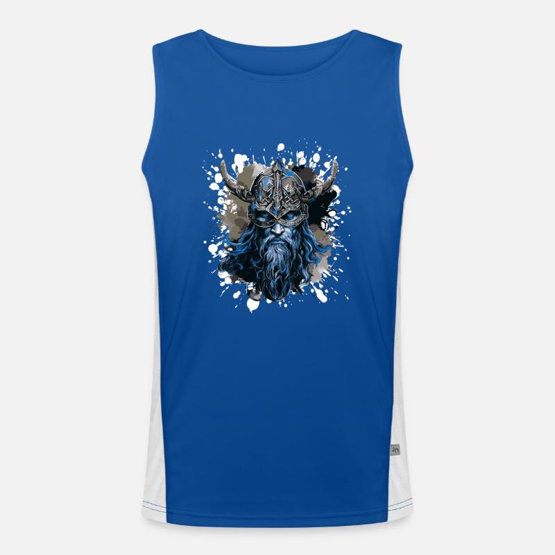 Tête de Viking Valhalla Guerrier Coloré Débardeur respirant contrasté Homme 