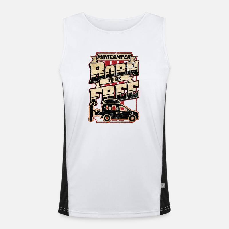 Born Minicamper Camping-Camper Microcamper Débardeur respirant contrasté Homme 