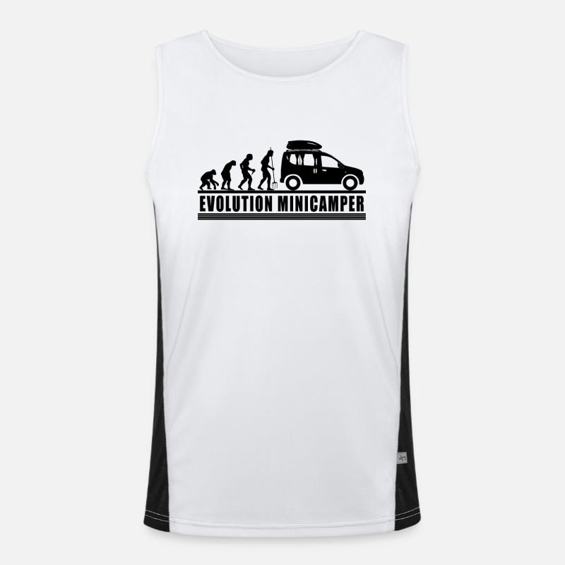Evolution Minicamper Camping-Camper Microcamper Funktionelles Kontrast-Tank Top für Männer 
