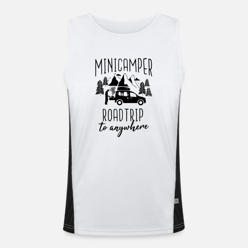 Minicamper ROADTRIP Camping-Camper Microcamper Débardeur respirant contrasté Homme 