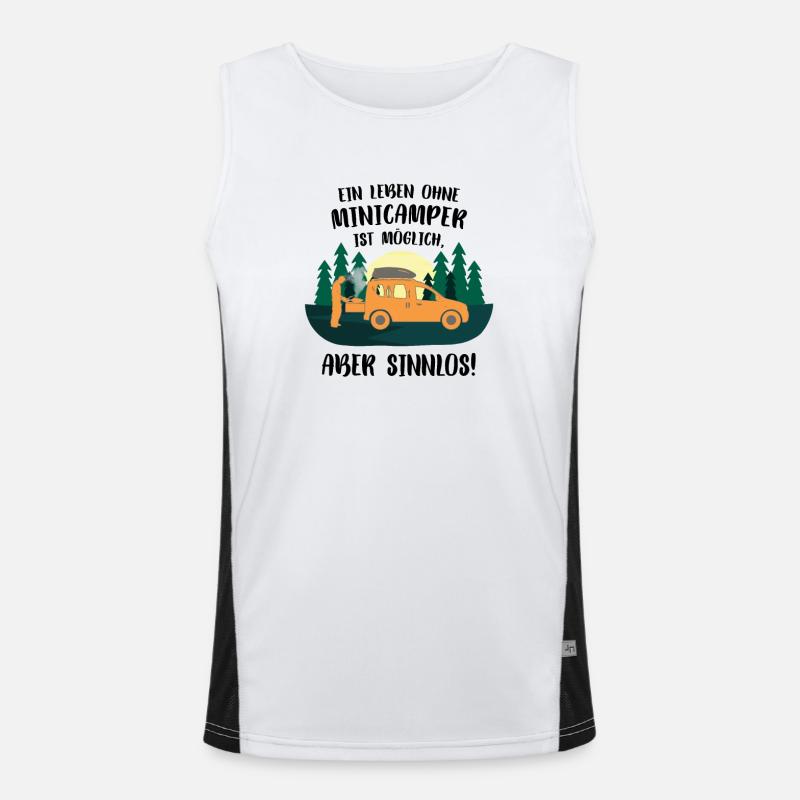 Minicamper SENSELESS Camping-Camper Microcamper Men's Functional Contrast Tank Top 