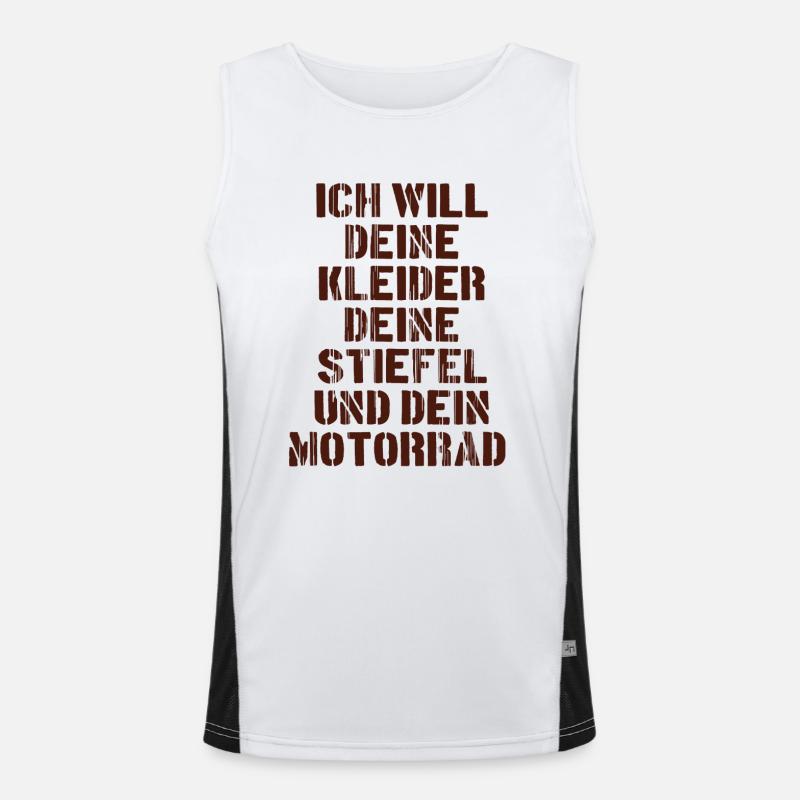 Dresses - Boots - Motorcycle Saying Men's Functional Contrast Tank Top 
