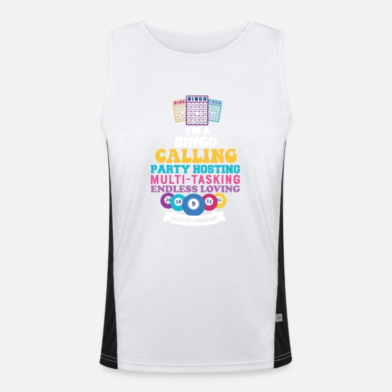 Proud Activity Assistant Appreciation Funktionelles Kontrast-Tank Top für Männer 