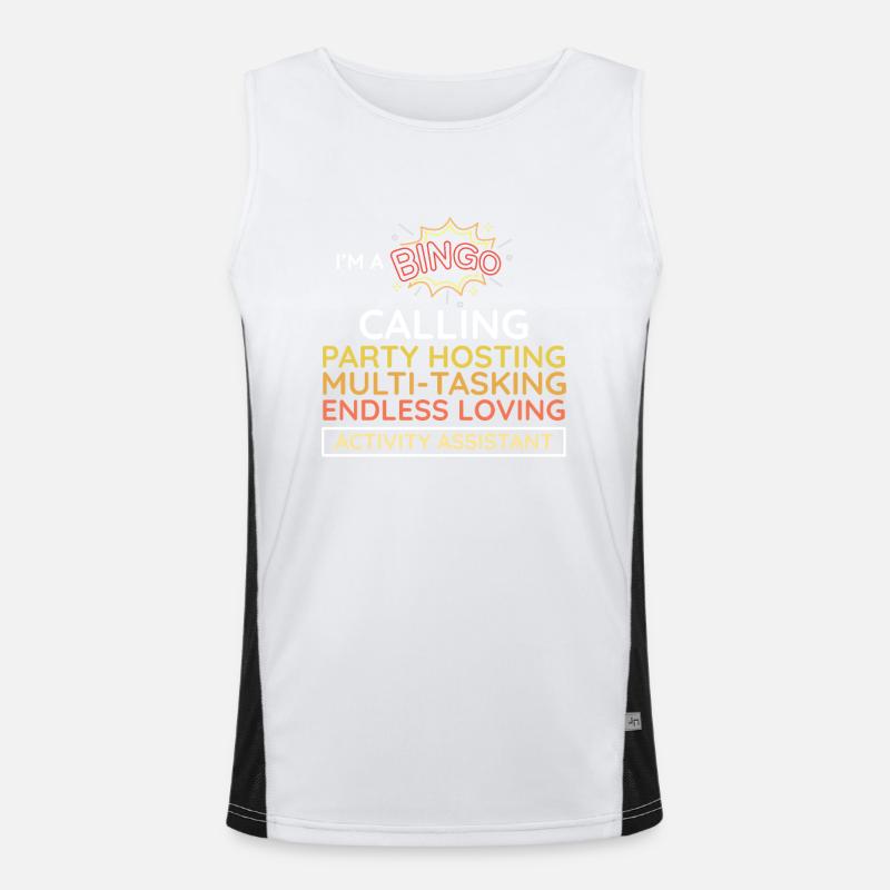 Proud Activity Assistant Appreciation Funktionelles Kontrast-Tank Top für Männer 