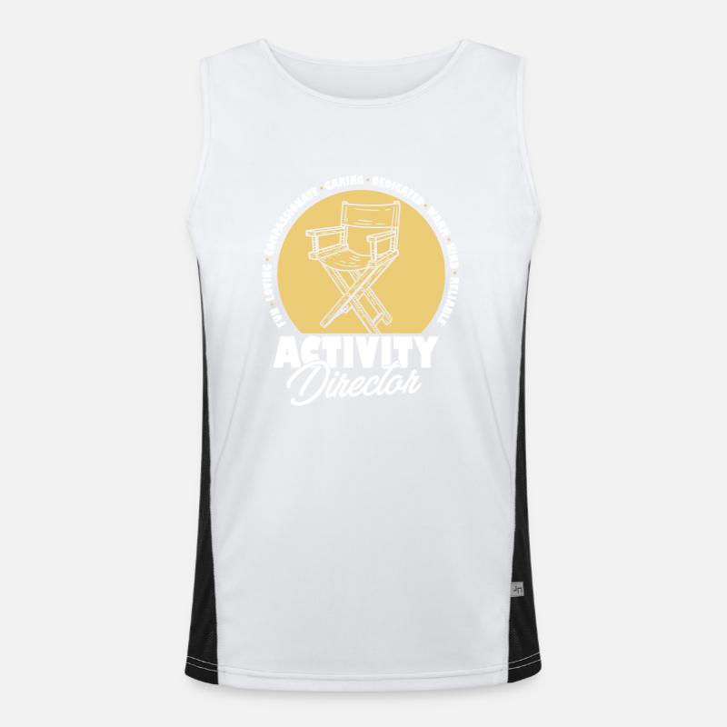 Proud Activity Director Appreciation Professional Funktionelles Kontrast-Tank Top für Männer 