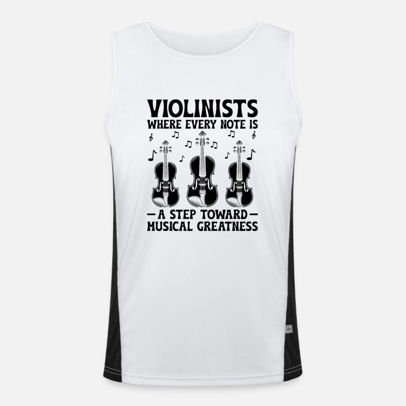 Des violonistes où chaque note est un pas vers la musique Débardeur respirant contrasté Homme 