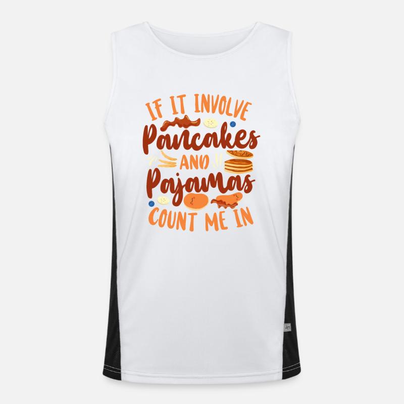 Pancake Lover Kids If It Involves Men's Functional Contrast Tank Top 