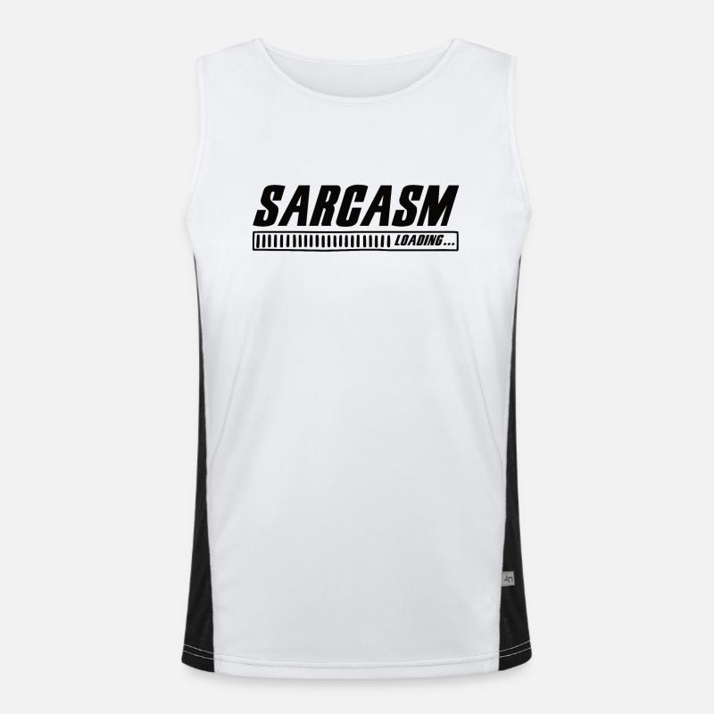 Sarcasm Loading Sarcasm Funny Humor Sarcastic Funktionelles Kontrast-Tank Top für Männer 
