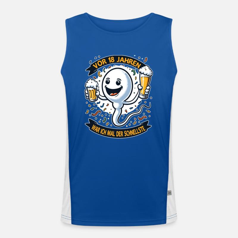 Il y a 18 ans, j’étais le plus rapide Débardeur respirant contrasté Homme 