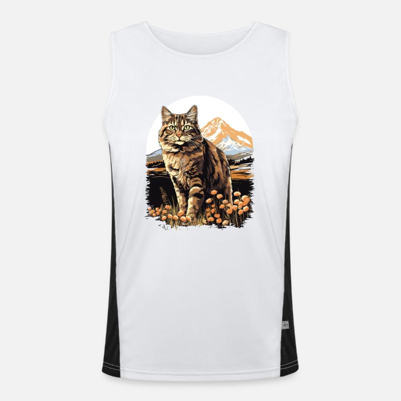 Chat Chats American Bobtail Débardeur respirant contrasté Homme 