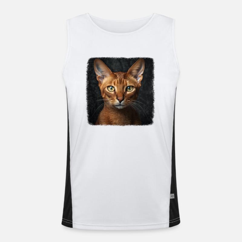 Chat d’Abyssinie Abessinierkatze Débardeur respirant contrasté Homme 