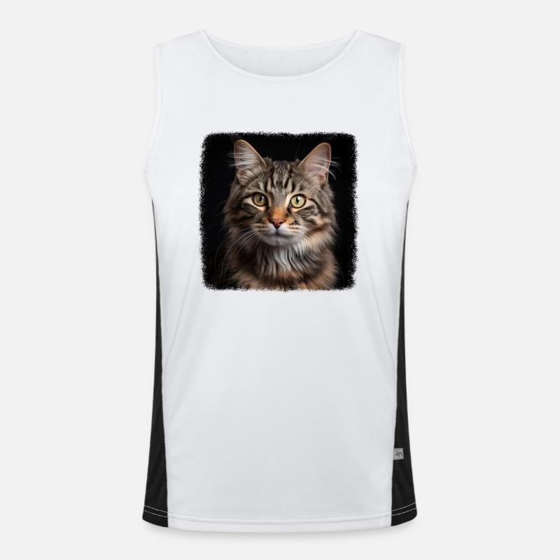 Chat Chats American Bobtail Débardeur respirant contrasté Homme 