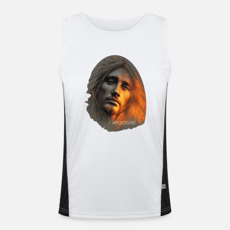 jesus Funktionelles Kontrast-Tank Top für Männer 