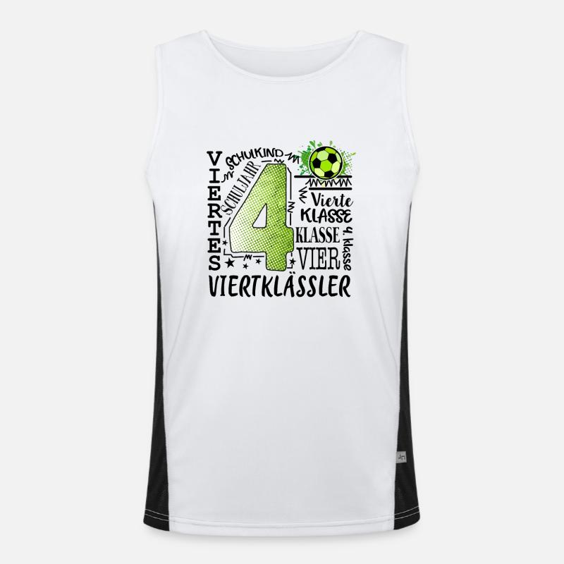 4. Klasse Fußball Funktionelles Kontrast-Tank Top für Männer 