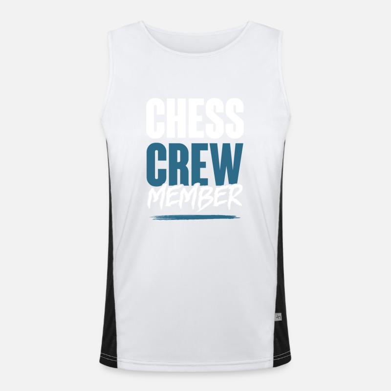 Chess Crew - Men's Functional Contrast Tank Top  - white/black