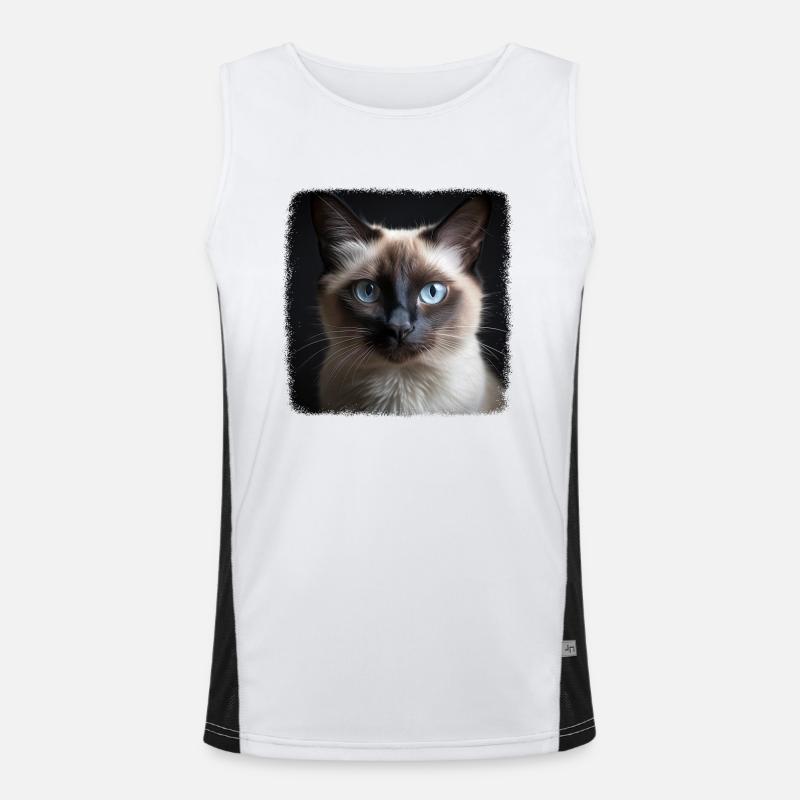 Chat balinais Balinesenkatze Débardeur respirant contrasté Homme 