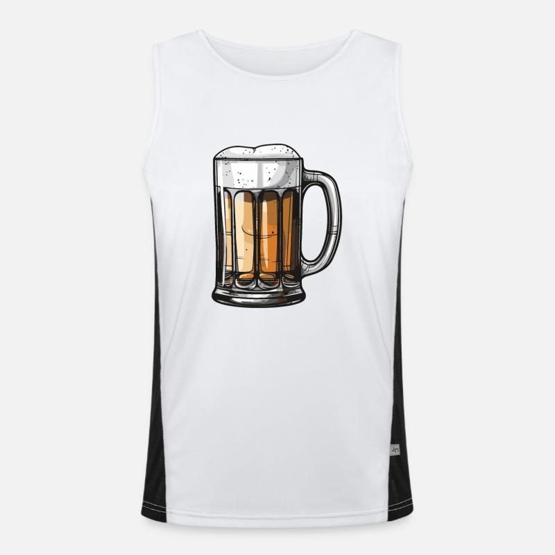 Bierpul Bier Functionele contrasterende tanktop voor mannen 