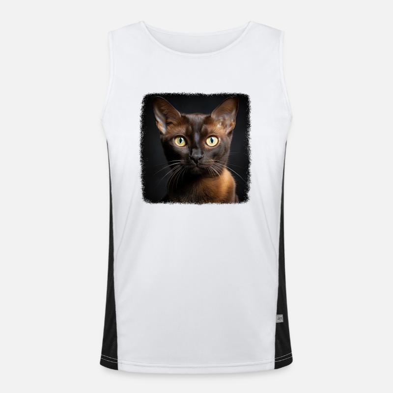 Chat birman Birmanie Katze Débardeur respirant contrasté Homme 