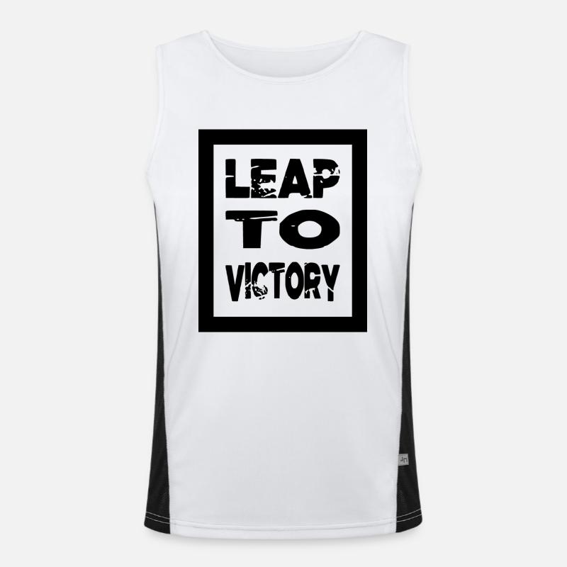 gift idea geek funny ski jumping thrill statement Funktionelles Kontrast-Tank Top für Männer 