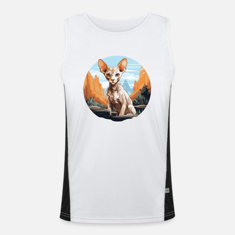 Cornish Rex Kätzchen Cornish Rex Katze Funktionelles Kontrast-Tank Top für Männer 