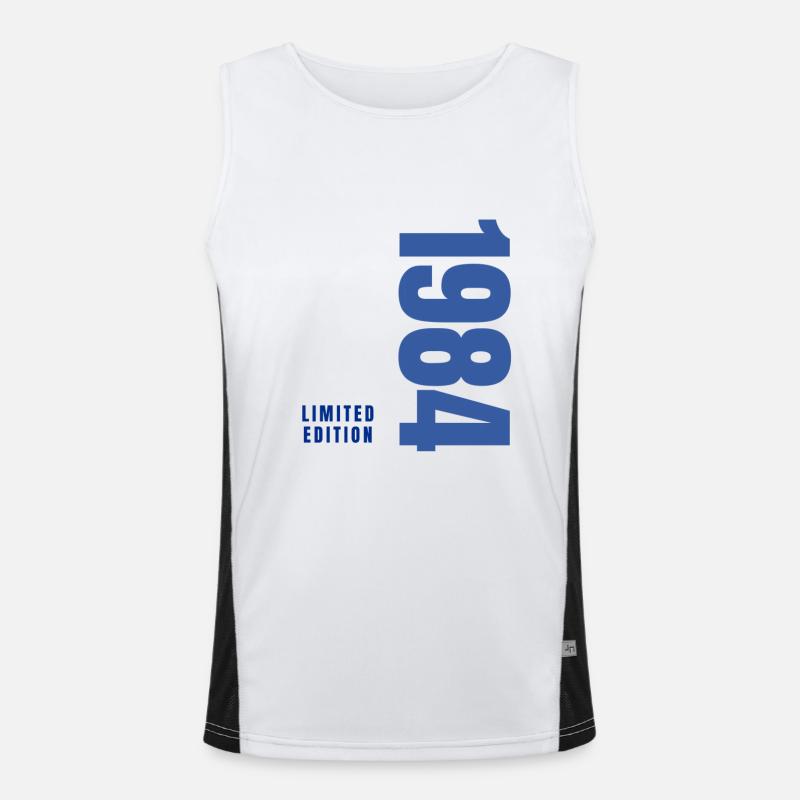 40th Birthday - Men's Functional Contrast Tank Top  - white/black