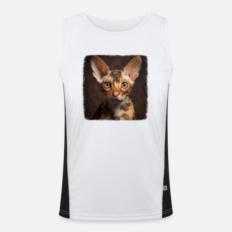 Cornish Rex Kätzchen Cornish Rex Katze Funktionelles Kontrast-Tank Top für Männer 