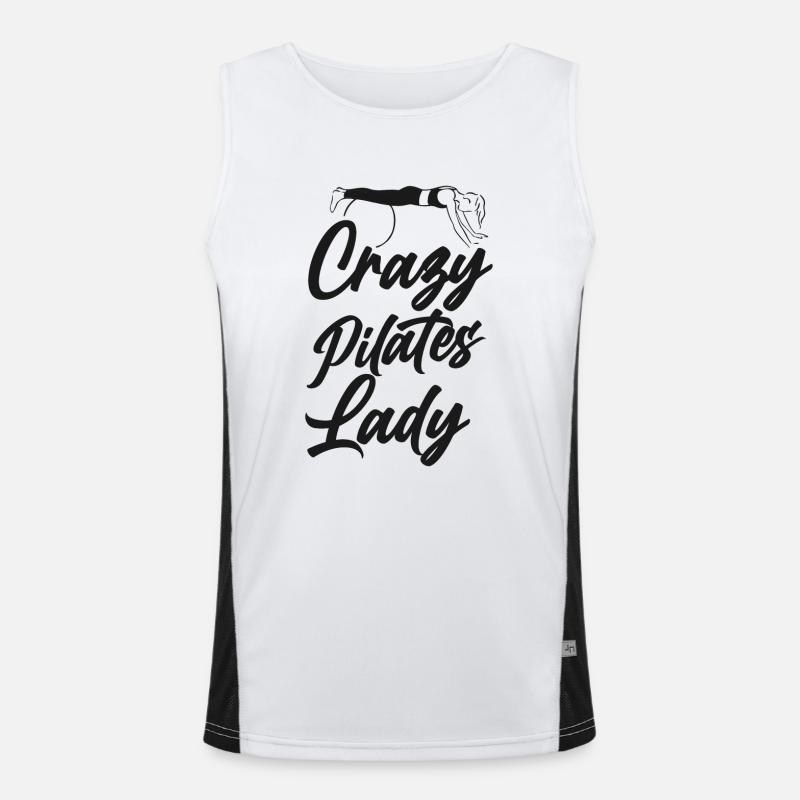 Pilates Instructor Teacher Crazy Funktionelles Kontrast-Tank Top für Männer 