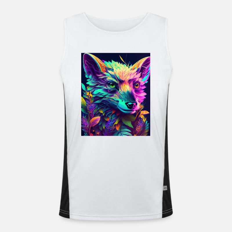 Neonwaldfuchs Funktionelles Kontrast-Tank Top für Männer 