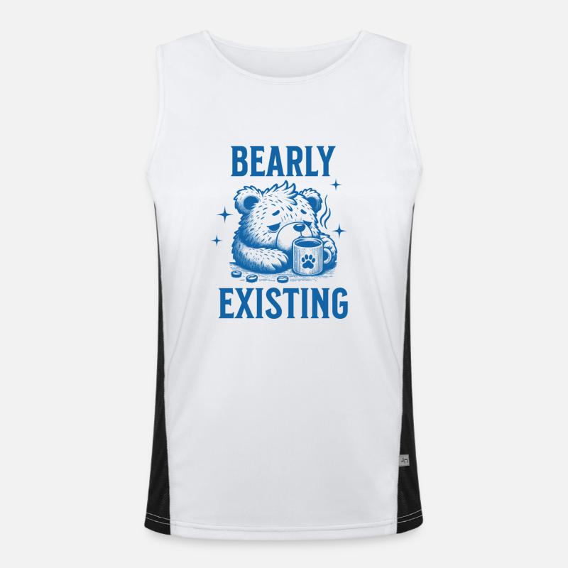 Existant | Supportez avec un café Débardeur respirant contrasté Homme 