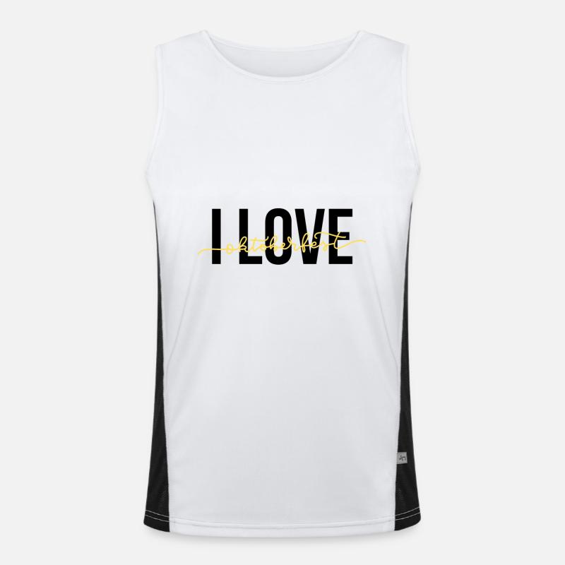 Oktober love Funktionelles Kontrast-Tank Top für Männer 