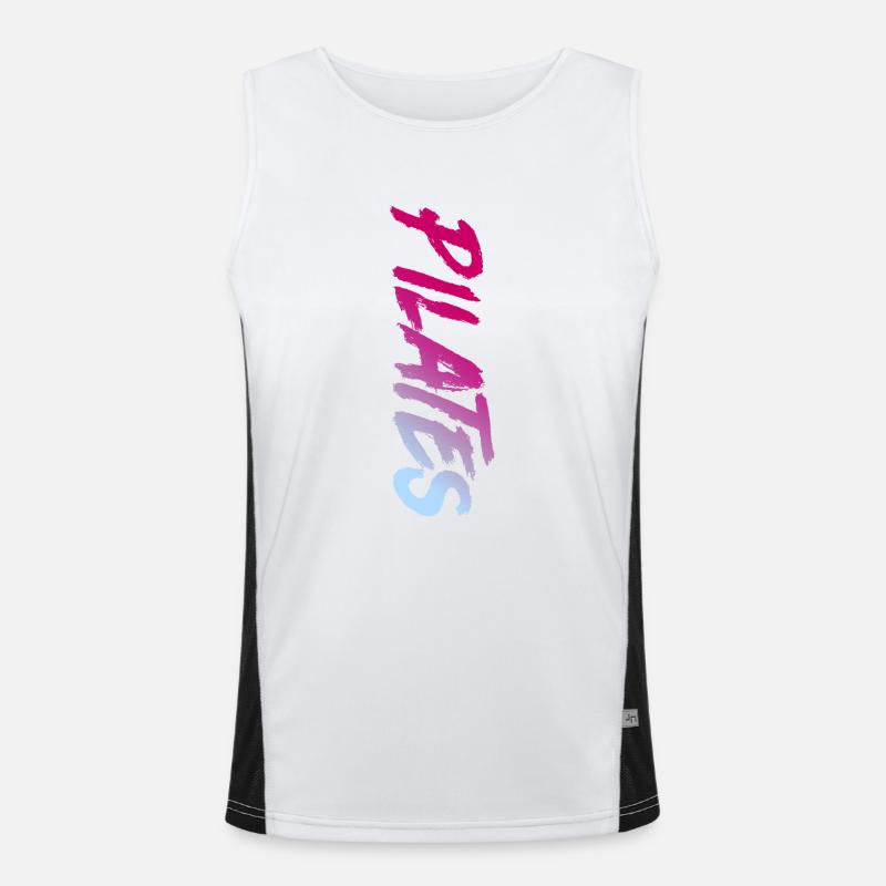 Pilates Instructor Teacher Pilates - Men's Functional Contrast Tank Top  - white/black