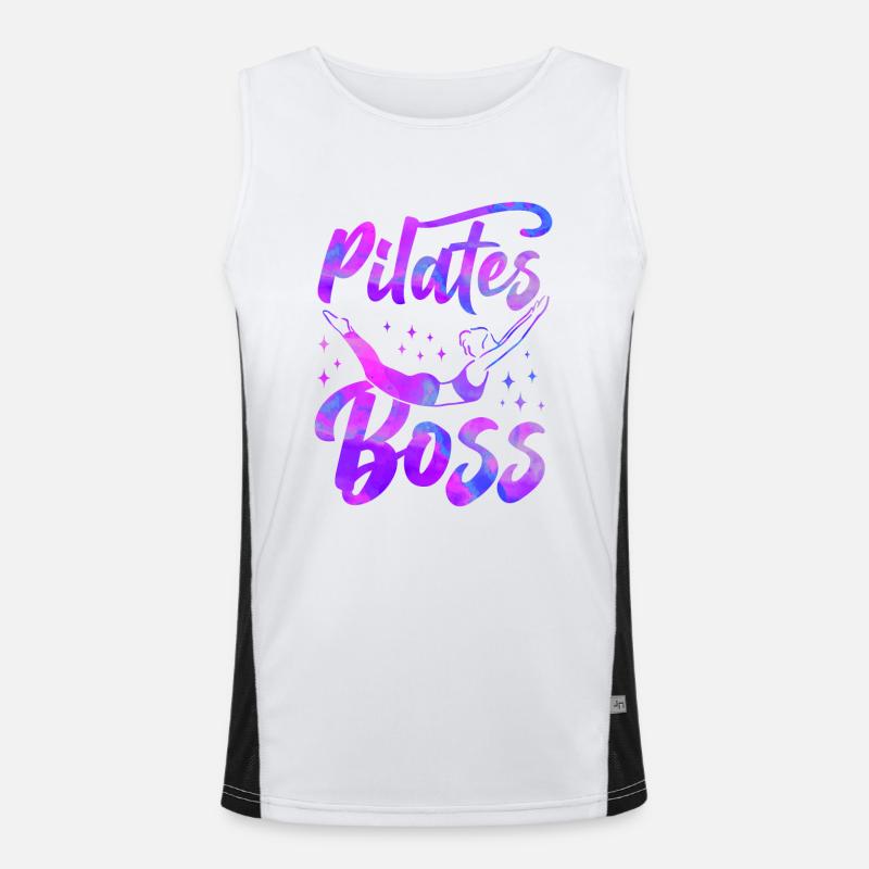 Pilates Instructor Teacher Pilates - Men's Functional Contrast Tank Top - white/black