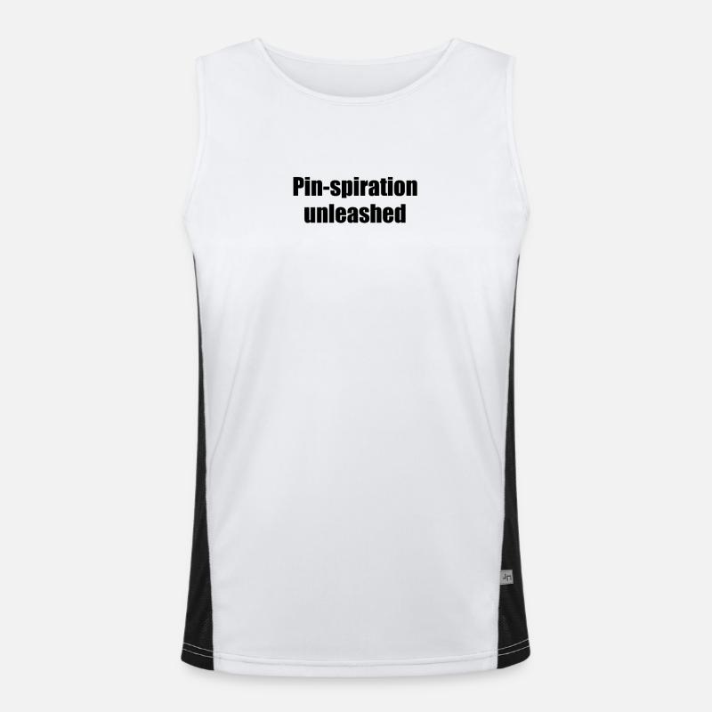 Bowling - Pin-spiration unleashed - Men's Functional Contrast Tank Top  - white/black