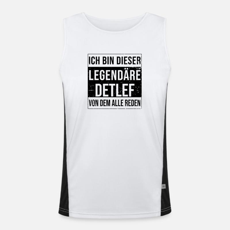 I'm this legendary for Detlef Men's Functional Contrast Tank Top 