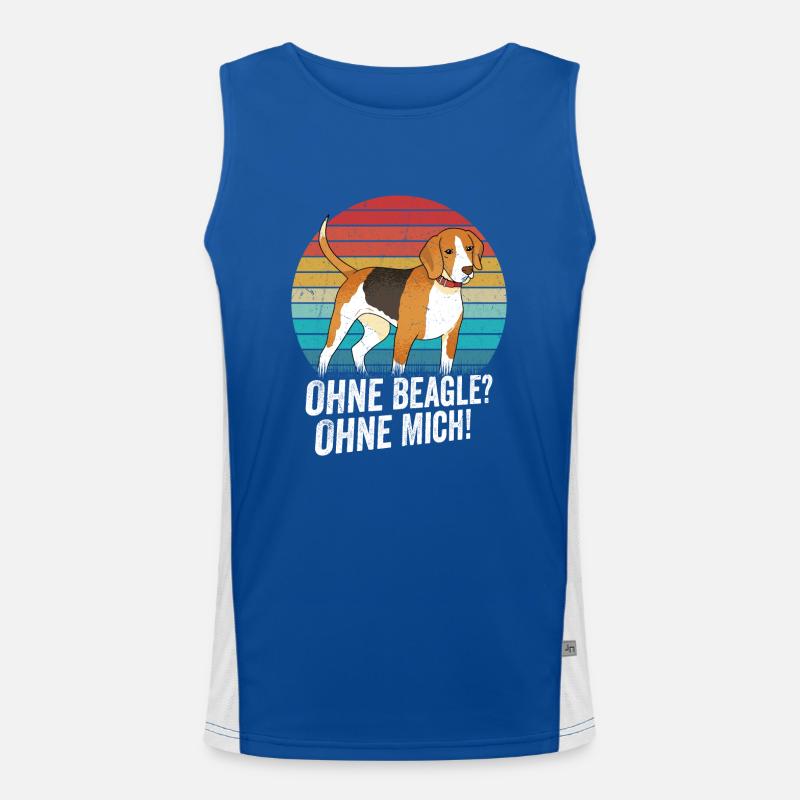 Sans beagle ? Sans moi ! Débardeur respirant contrasté Homme 