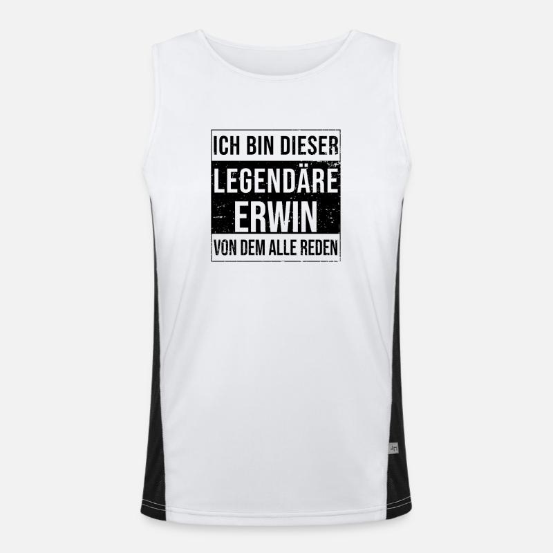 I'm this legendary for Erwin Men's Functional Contrast Tank Top 