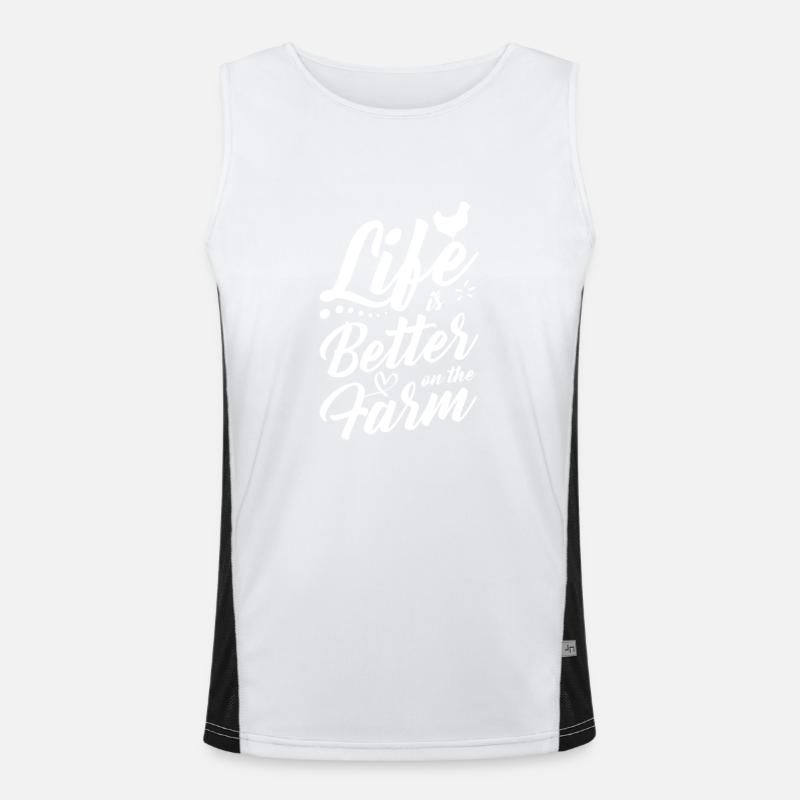 Life is better on the farm Men's Functional Contrast Tank Top 