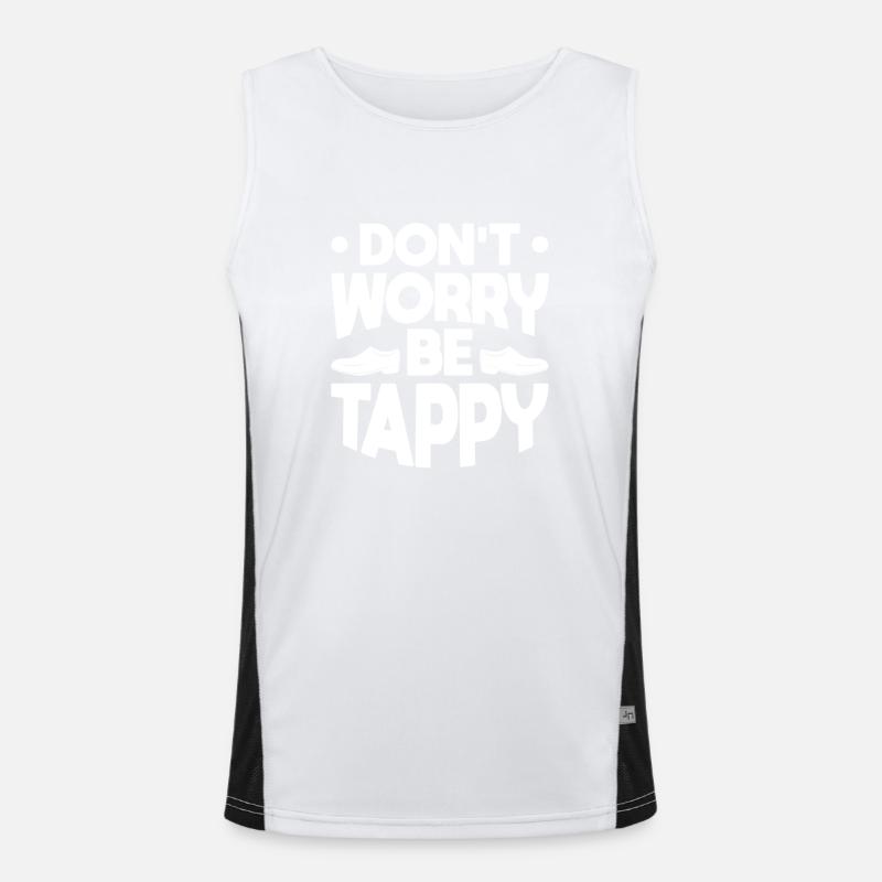 Don't worry, be tappy Men's Functional Contrast Tank Top 