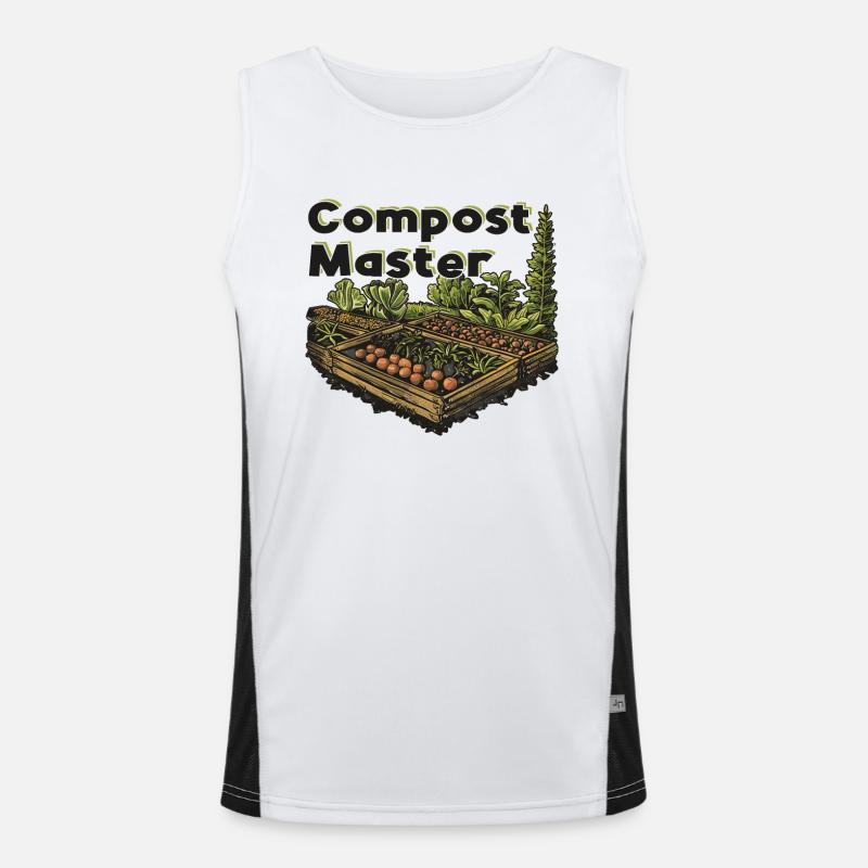 Permakultur Lebensmittel Compost Funktionelles Kontrast-Tank Top für Männer 