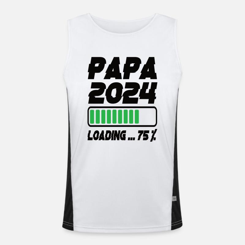 Papa 2024 Loading - Men's Functional Contrast Tank Top  - white/black