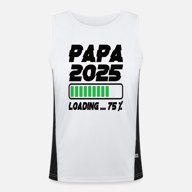 Papa 2025 Loading Funktionelles Kontrast-Tank Top für Männer 