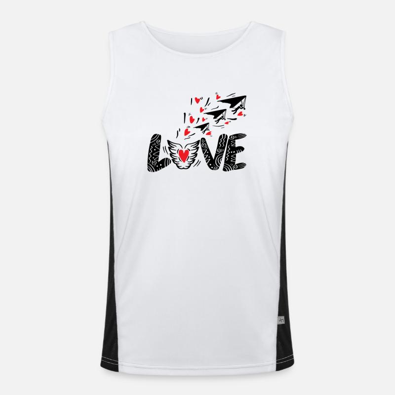 Deltaplanes, deltaplanes, deltaplanes Débardeur respirant contrasté Homme 