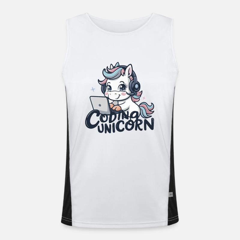 CODING UNICORN Men's Functional Contrast Tank Top 