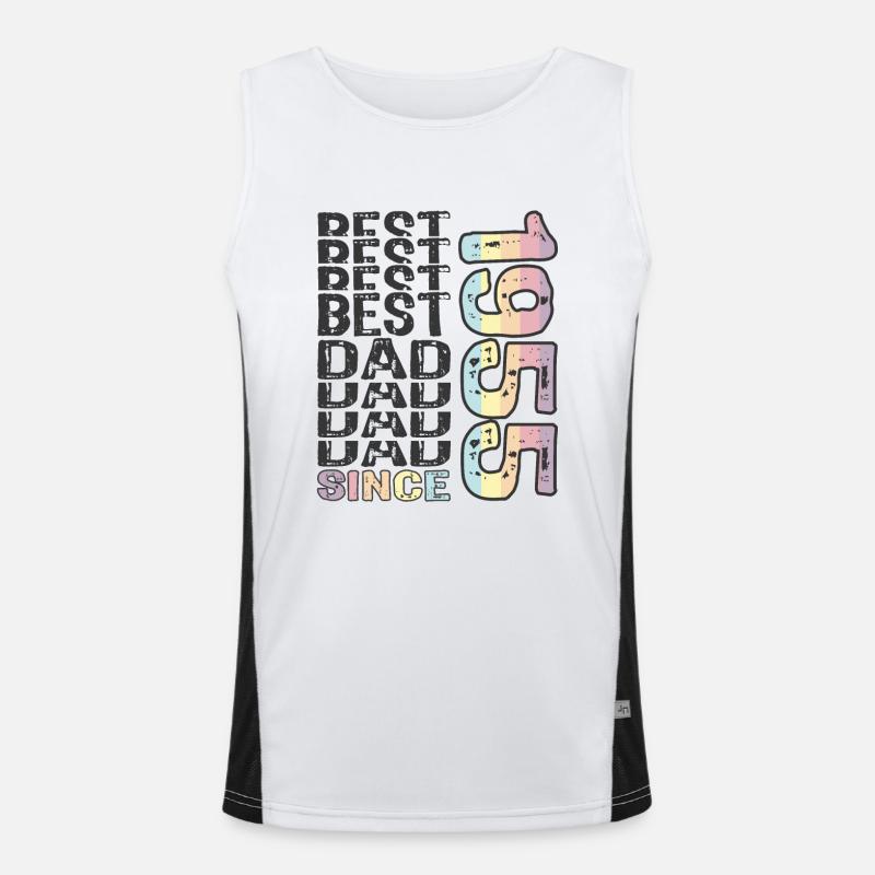 Bester Papa der Welt seit 1955 Vatertag Funktionelles Kontrast-Tank Top für Männer 