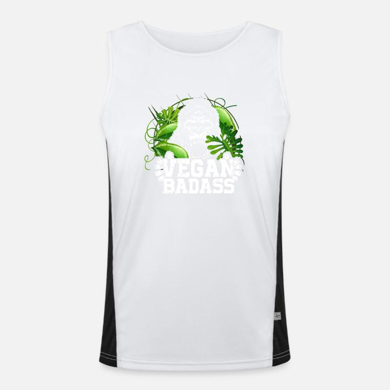 Veganer Badass Funktionelles Kontrast-Tank Top für Männer 